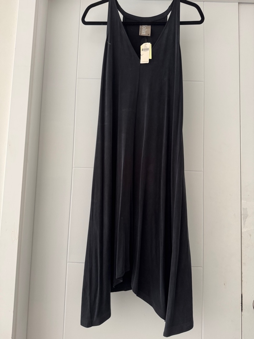 dolan Black Midi Dress with Deep V-Neck